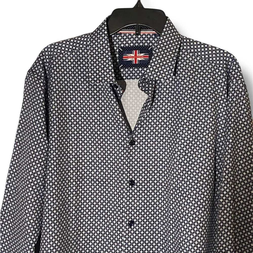 Soul of London Men's Button Down Dress Shirt Size XL